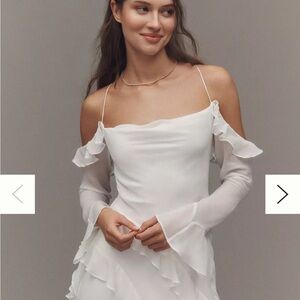 Shona Joy White Long Sleeve Dress